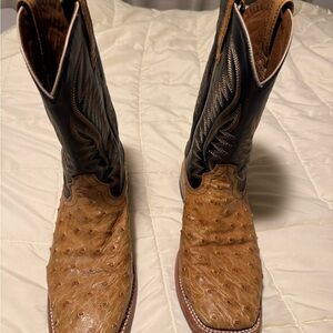 Ariat Two-Tone Ostrich Western Boots. Barely worn. Like new